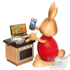 STUPSI HASE | Kuhnert Osterhase Sammelfigur Holzhase Echt Erzgebirge Holzkunst