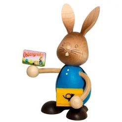 STUPSI HASE | Kuhnert Osterhase Sammelfigur Holzhase Echt Erzgebirge Holzkunst
