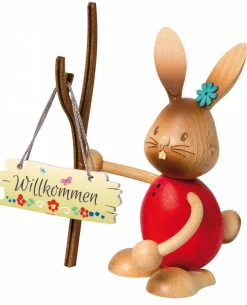 STUPSI HASE | Kuhnert Osterhase Sammelfigur Holzhase Echt Erzgebirge Holzkunst