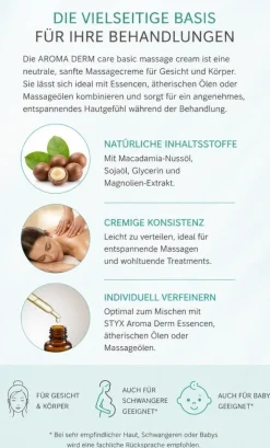 STYX Naturcosmetic Aroma Derm Care Basic Massagecreme Gesicht & Körper 500 ml vegan
