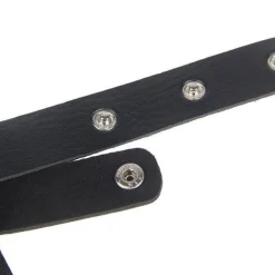 Subblime BDSM Mode Dessous Reizwäsche Brustharness Lederketten Schwarz Einheitsgrösse