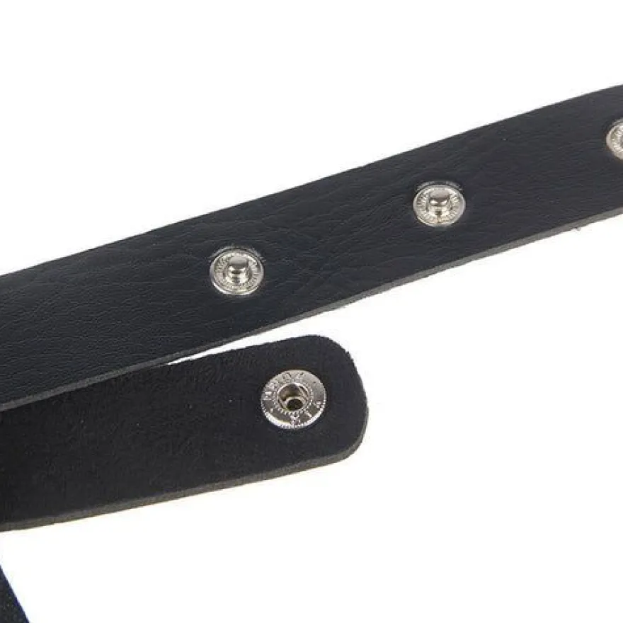 Subblime BDSM Mode Dessous Reizwäsche Brustharness Lederketten Schwarz Einheitsgrösse