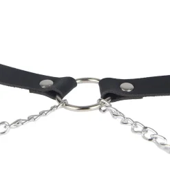 Subblime Leder-Kettengürtel Harness schwarz, eine Größe