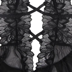 Subblime Teddy Neckholder Spitze Bare Back Schwarz