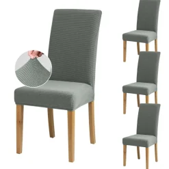 Sukaikeqa Dehnbarer Stuhlbezug, 4er Set, Hochstuhlbezug, Bürostuhlbezug