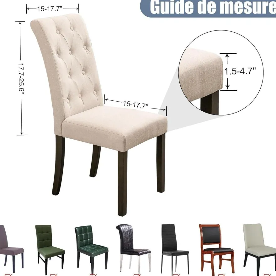 Sukaikeqa Dehnbarer Stuhlbezug, 4er Set, Hochstuhlbezug, Bürostuhlbezug