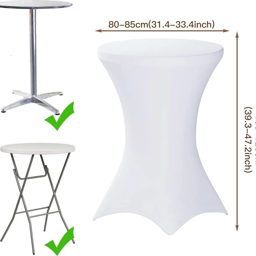 Sukaikeqa Dehnbare Tischdecke - Modernes Design für Bars, runde Tische, Partys