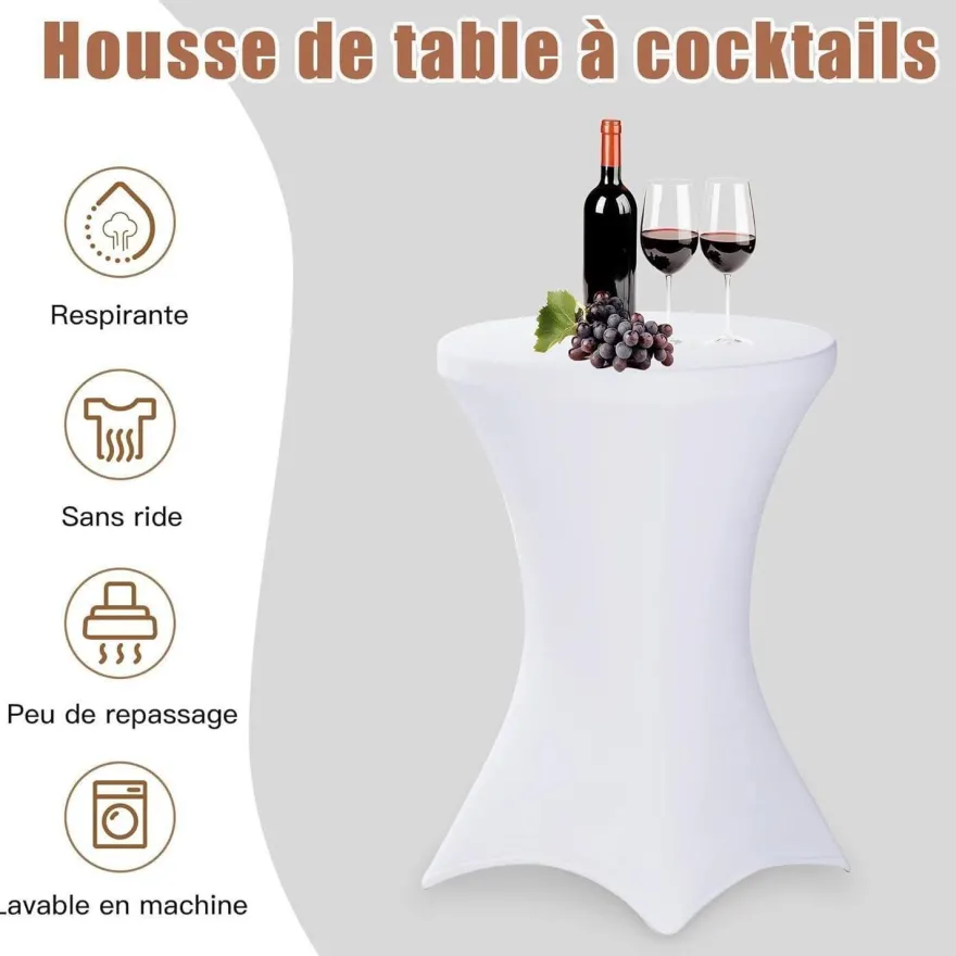 Sukaikeqa Dehnbare Tischdecke - Modernes Design für Bars, runde Tische, Partys