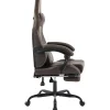 SUKIDA Gaming Chair Computerstuhl Fußstütze Bürostuhl Ergonomisch Braun