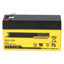 SUN Battery SB12-1.2V0 AGM Akku 12V 1,2Ah T1 / Faston 4,8 mm