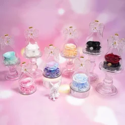 Sunia Ewige Rose Engel Figur Geschenk Mama Muttertag Handgefertigt Glaskuppel