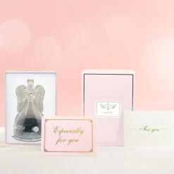 Sunia Ewige Rose Engel Figur Geschenk Mama Muttertag Handgefertigt Glaskuppel
