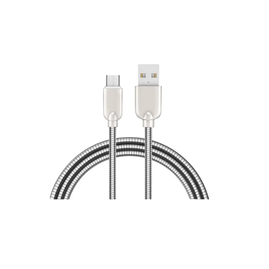 Sunix 2A Schnell Ladekabel Datenkabel 1m Metall Kabel Sehr Biegsam Dehnbar Robuste