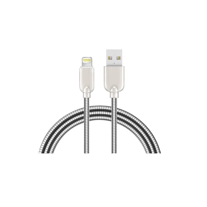 Sunix 2A Schnell Ladekabel Datenkabel 1m Metall Kabel Sehr Biegsam Dehnbar Robuste