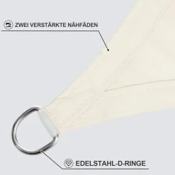 Sunnylaxx Sonnensegel Rechteckig 4x5m Wasserdicht Helles Khaki mit 95