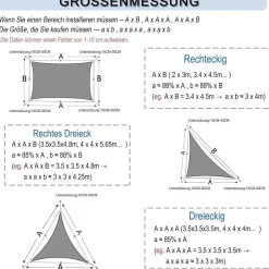 Sunnylaxx Sonnensegel Rechteckig 2,5x3m Creme - Wasserdicht, 95% UV-Schutz für
