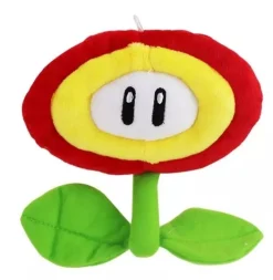 Super Mario Feuerblume Blume Plüsch Figur Stofftier Kuscheltier 18 cm NEU