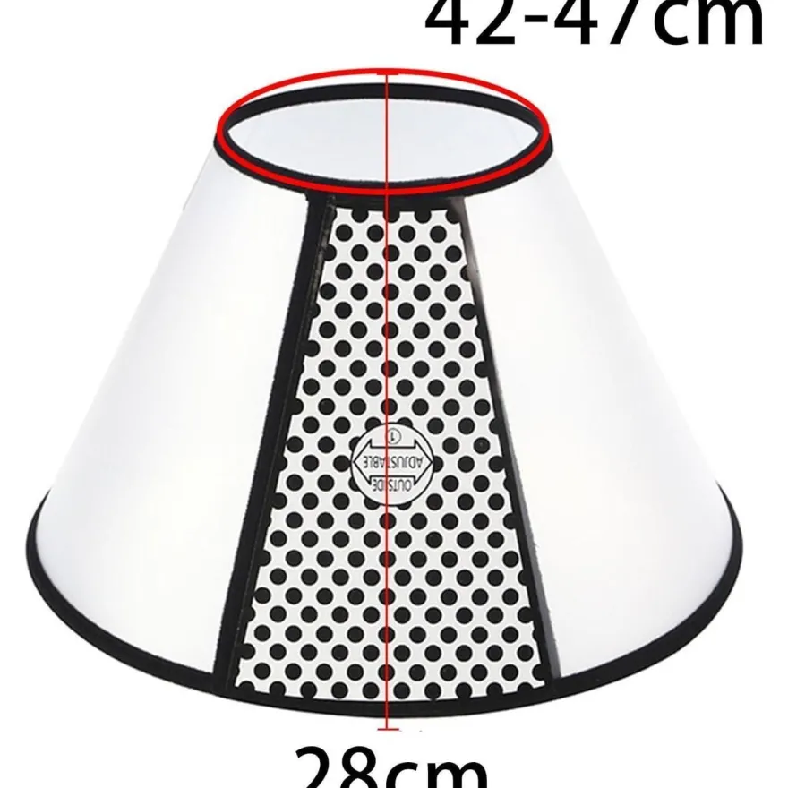 SUQ Haustier Kegel Einstellbar Halskrause Elisabethanischer Kragen 42-47cm