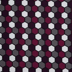 Swafing Crazy Shapes by Lycklig Design, Sweat angeraut, Waben, lila, pink VE 0,25 m
