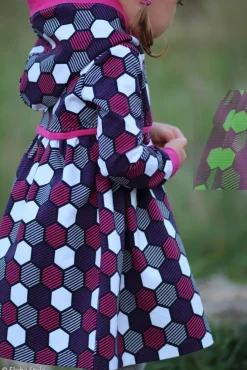 Swafing Crazy Shapes by Lycklig Design, Sweat angeraut, Waben, lila, pink VE 0,25 m
