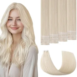 Sweetmet Pro3.0 Unsichtbare Tape Extensions Echthaar Remy #60 Platinblond 30g