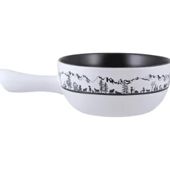 Swissmar Käsefondue Set 9-tlg. Keramik weiss Fondue Topf Ø 23 cm für 6 Personen