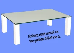 SYD-CSH Couchtisch Satinoglas Rollen mit/ ohne Ablage. Stollen Echtholz oder Lack