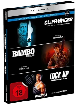 Sylvester Stallone Collection 4K UHD Cliffhanger / Rambo / Lock Up NEU/ OVP FSK18