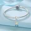 Symretie Damen A-Z Buchstaben Charm Anhänger Initial Beads Charms mit Gelbem
