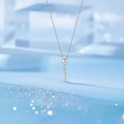 Symretie Damen 925 Sterling Silber Initial Buchstabe Anhänger für Europäische