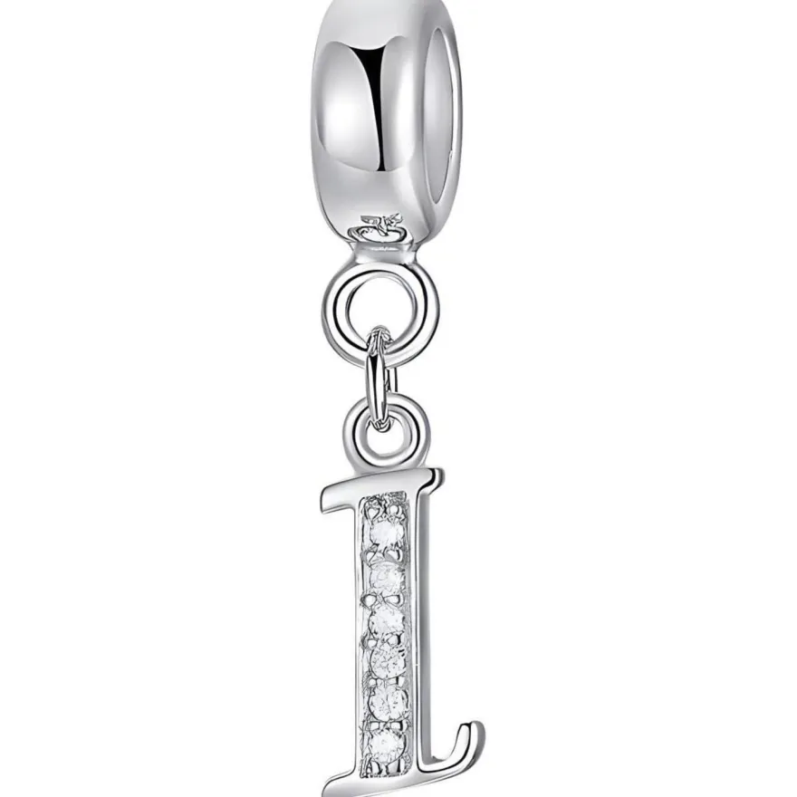 Symretie Damen 925 Sterling Silber Initial Buchstabe Anhänger für Europäische