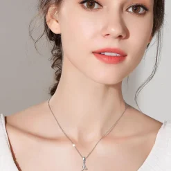 Symretie Damen 925 Sterling Silber Initial Buchstabe Charm Anhänger für
