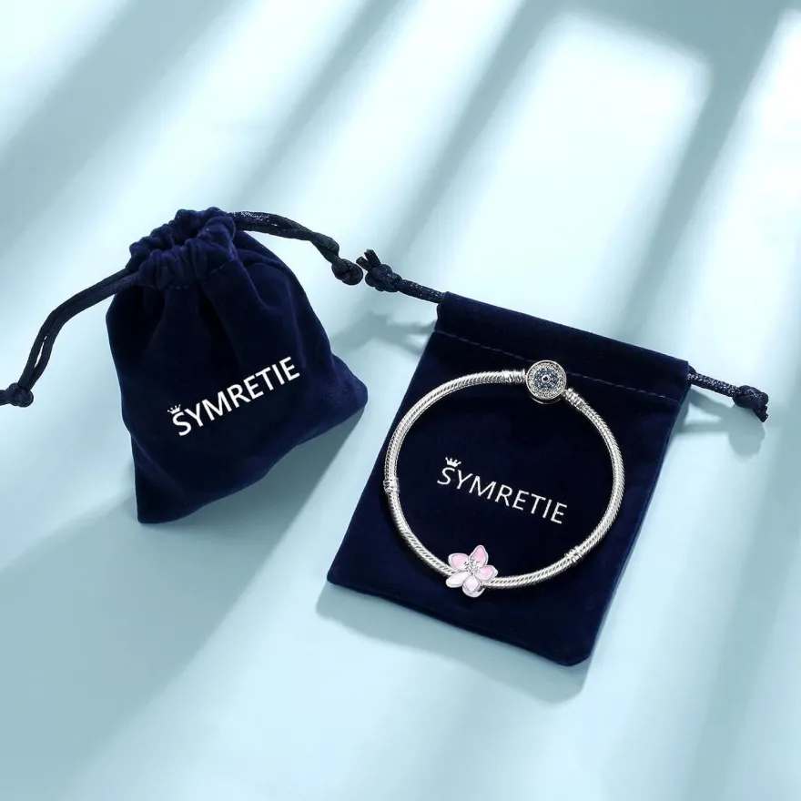 Symretie 925 Sterling Silber Charm Anhänger Schmetterling Herz für Damen