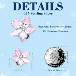 Symretie 925 Sterling Silber Charm Anhänger Schmetterling Herz für Damen