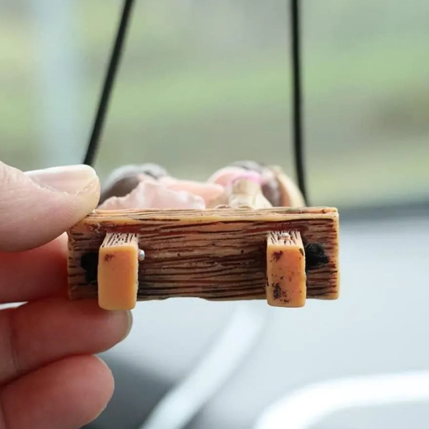 SYSUII Rückspiegel Anhänger Schaukelnde Paar-Ornamente für Auto Innenraum Deko