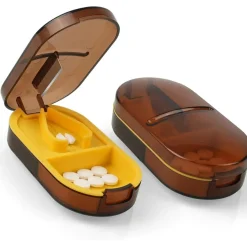 Tablettenteiler Pillenschneider 2-in-1 für Kleine und Große Tabletten