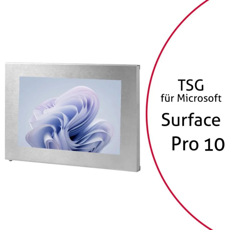 TabLines TSG107E Tablet Schutzgehäuse für Microsoft Surface Pro 10, Edelstahl