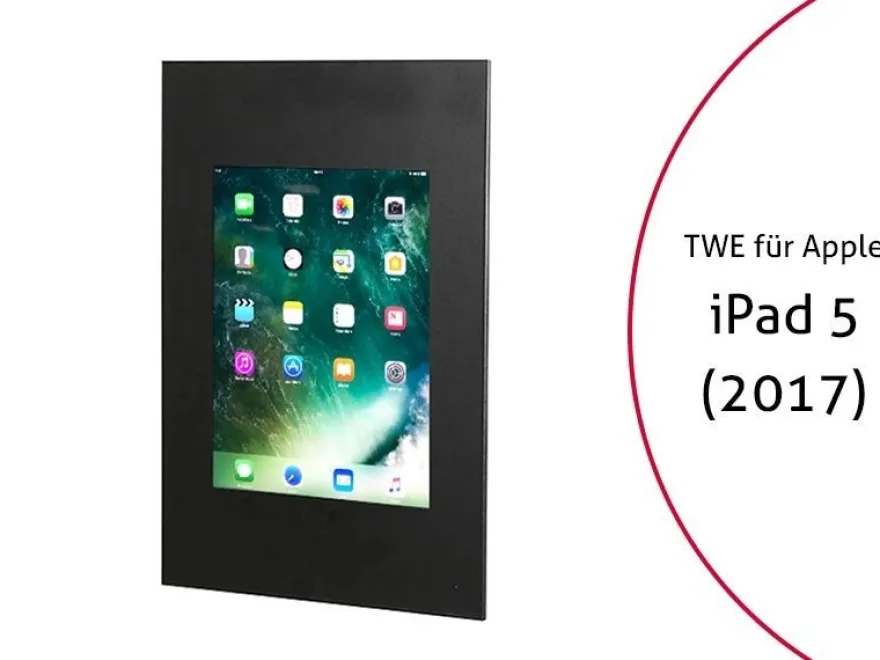 TabLines TWE034B Tablet Wandeinbau für Apple iPad 5 (2017), schwarz