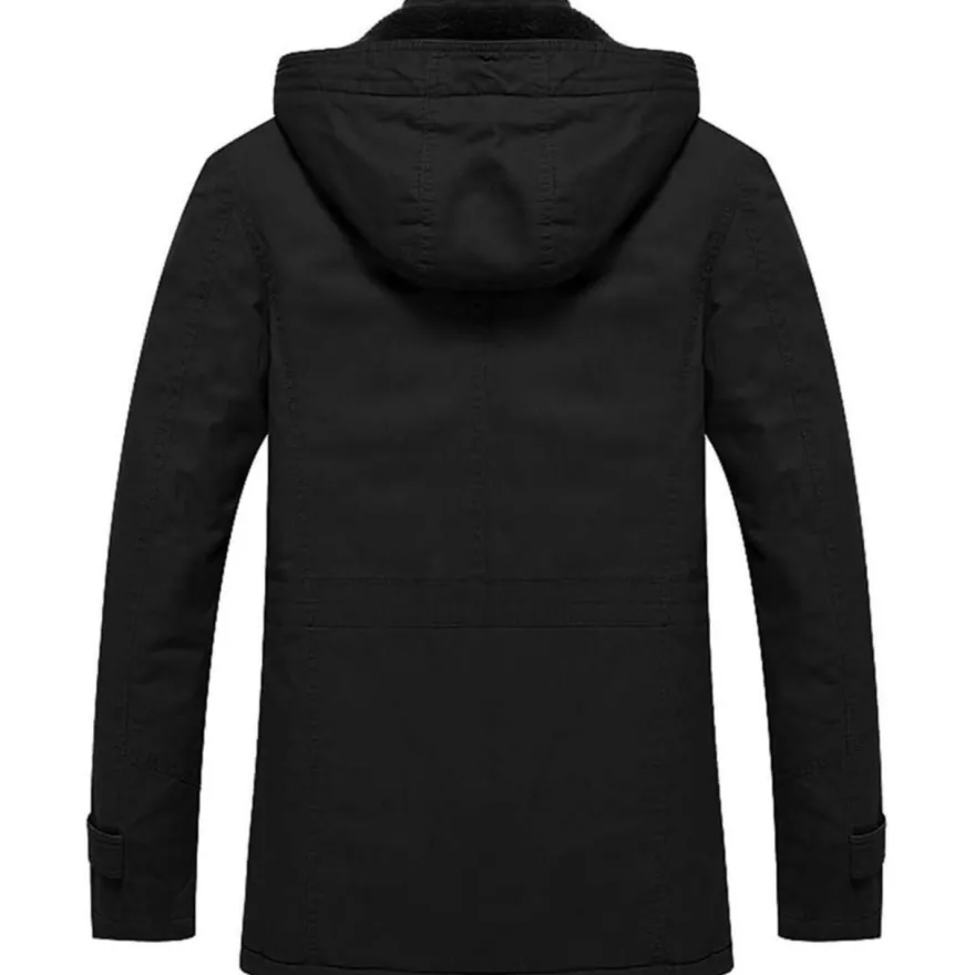 Tacvasen Herren Winterjacke Warme Fleecejacke Militärjacke Lässige Gefütterte