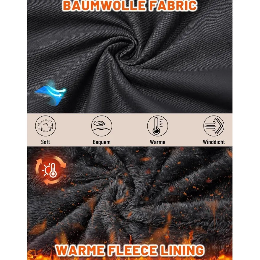 Tacvasen Herren Winterjacke Warme Fleecejacke Militärjacke Lässige Gefütterte