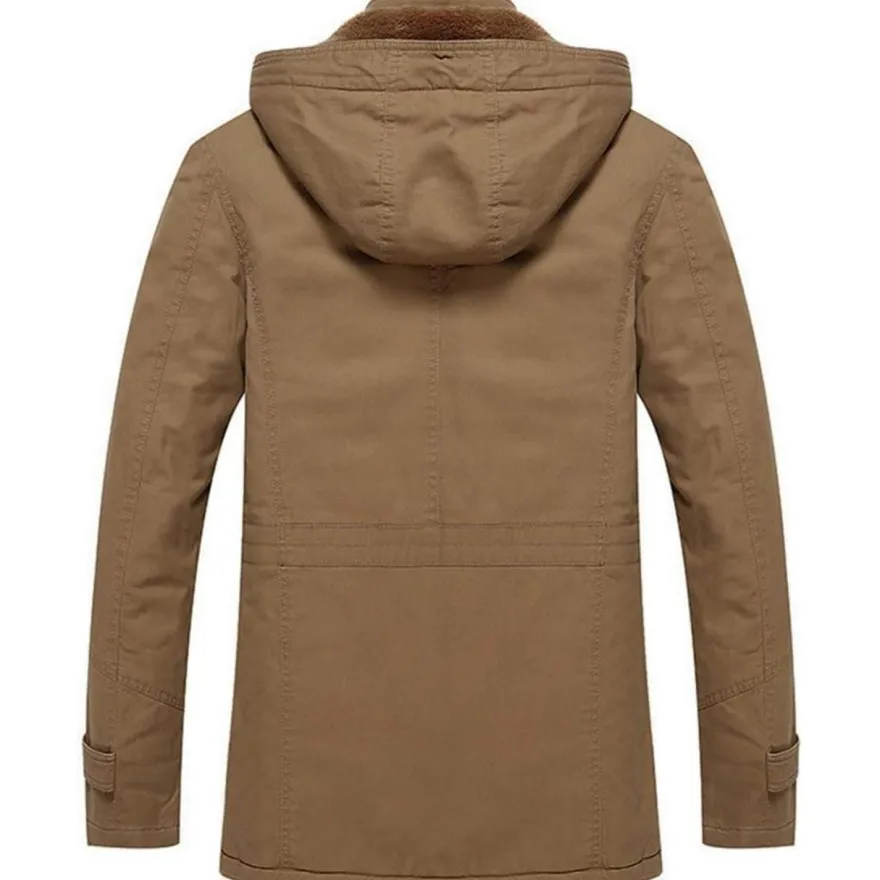 Tacvasen Herren Winterjacke Warme Fleecejacke Militärjacke Lässige Gefütterte