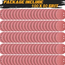 Taspire 100 Stück Exzenterschleifpapier 125mm Klett, 8 Loch Schleifscheiben