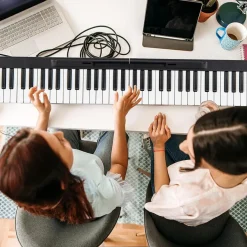 88 Tastatur digitale Keyboard faltbar, Kinder elektrisches Klavier 128 Rhythmen