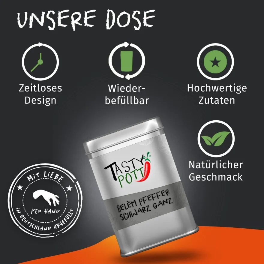 Tasty Pott Belem Pfeffer schwarz ganz - im Beutel