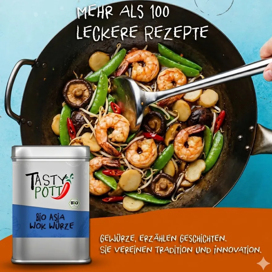 Tasty Pott Bio Asia Wok Würze - 100g Dose