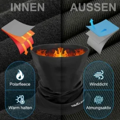 Tavaler Kinder Schlauchschal Winter 2 Stück - Multifunktionstuch, winddicht