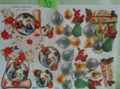 TBZ 3D Bogen geprägt folienverziert Weihnachten Krippe Heilige Familie Mutter Gottes