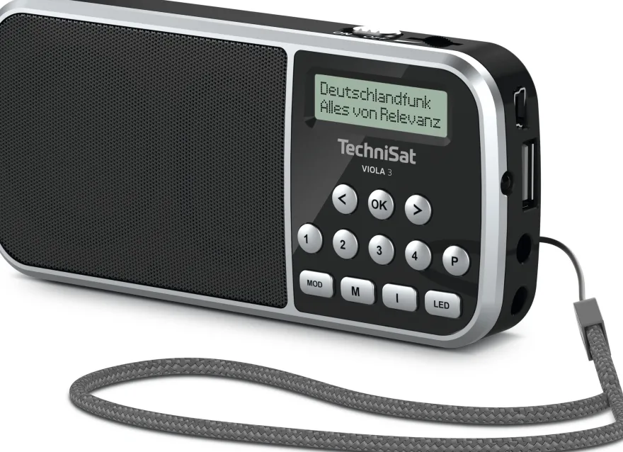 TechniSat VIOLA 3 | portables DAB+ Radio mit LED Taschenlampenfunktion | schwarz