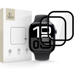 Tech-Protect Glass Flex+ Hybridglas 2er-Pack für Apple Watch 10 46 mm – Schwarz