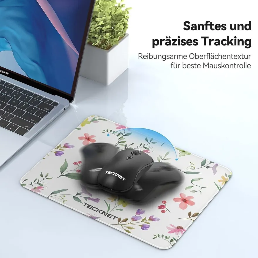 Tecknet Mauspad 28 x 21 cm, wasserdicht, rutschfest, für PC, Büro, Gaming